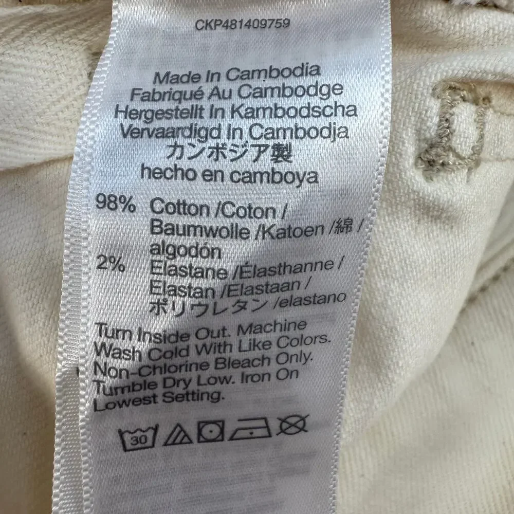 Madewell Jeans Women's 28 (6) Cream 90s Straight Leg High Rise Fit Summer EUC - Picture 8 of 14